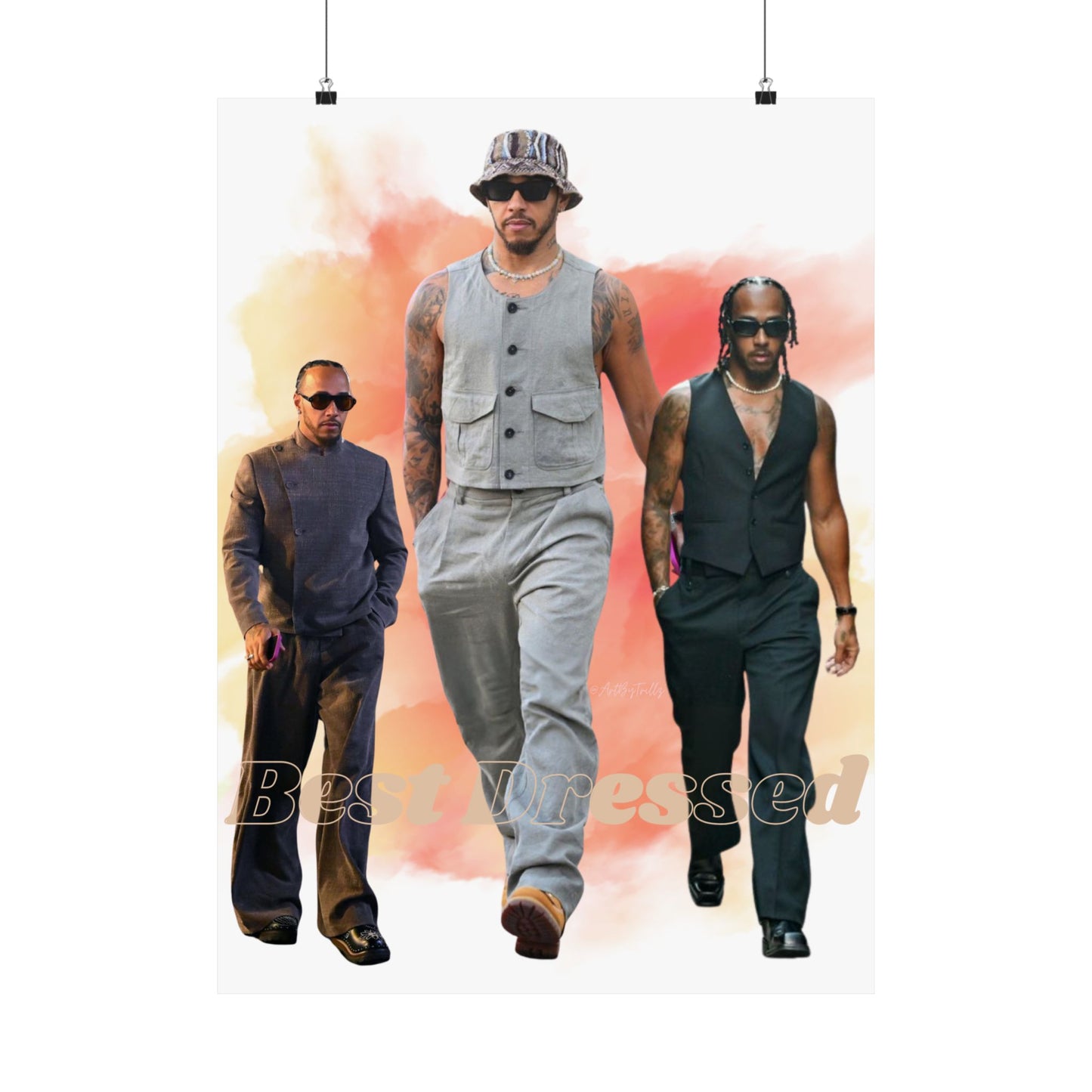 Poster Print, Lewis Hamilton Fan Art