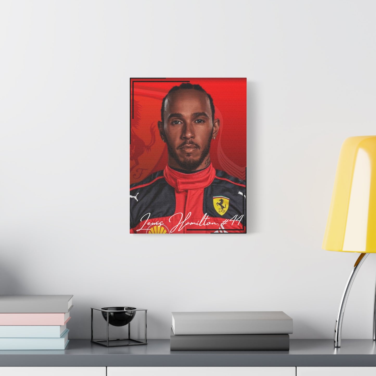 Canvas Print, Lewis Hamilton Headshot Ferrari 2025