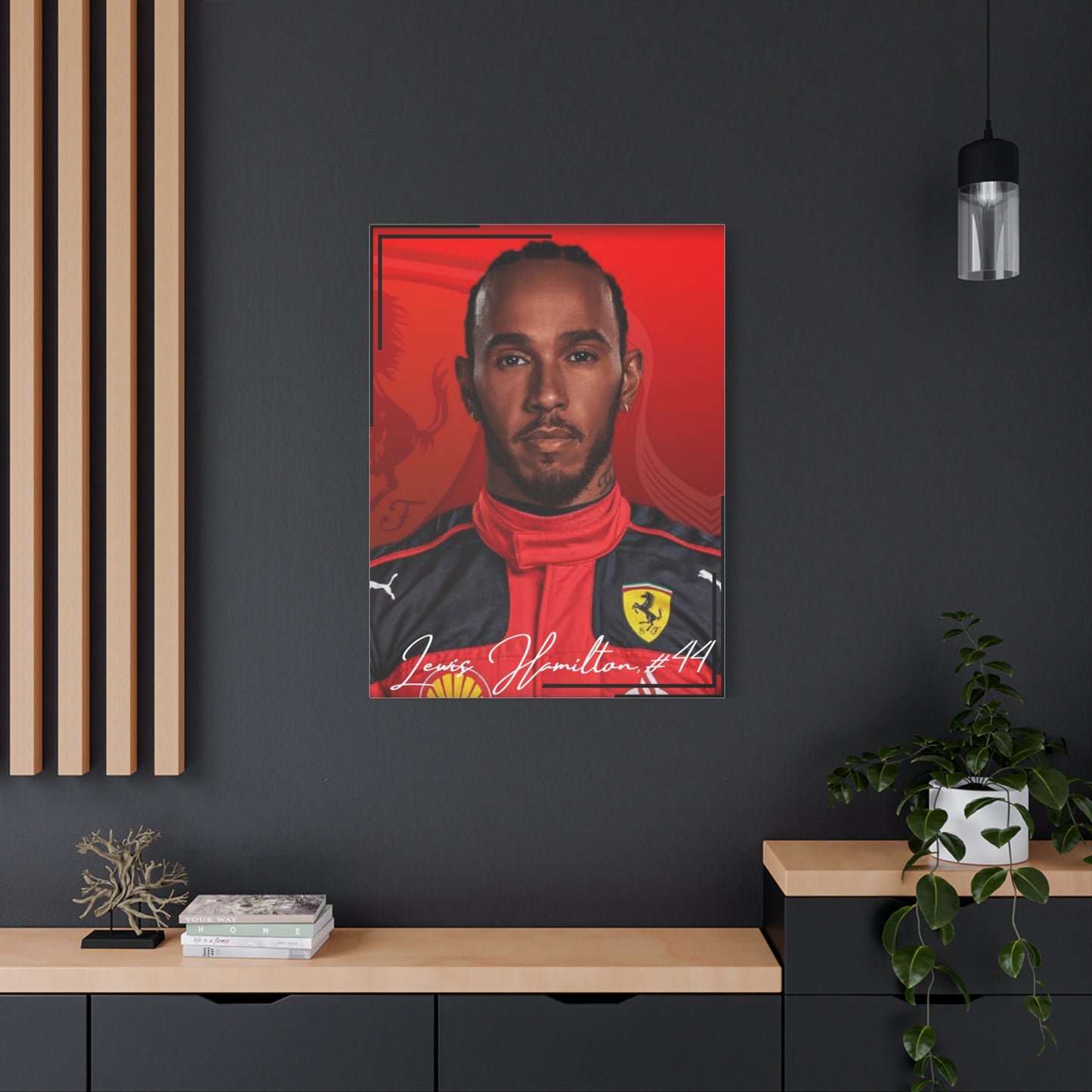 Canvas Print, Lewis Hamilton Headshot Ferrari 2025