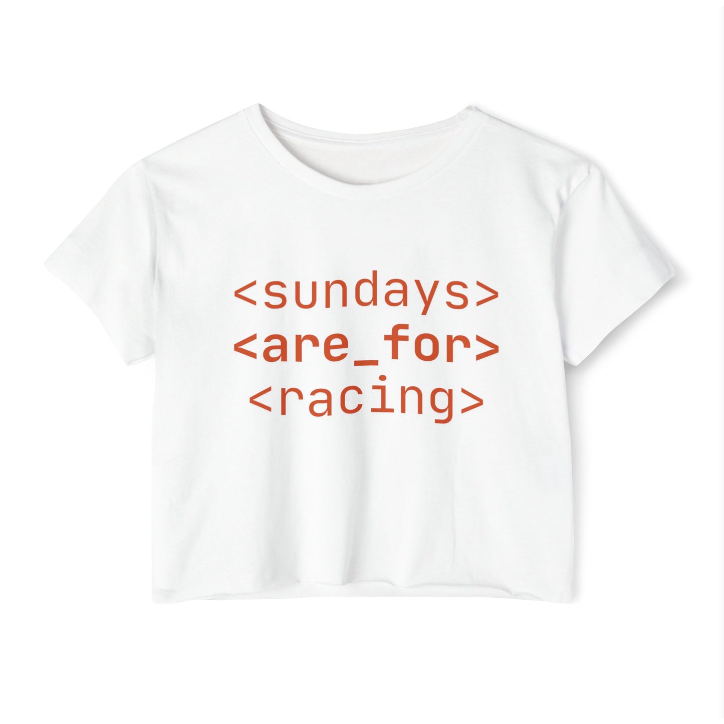 Sundays Are For Racing Crop Top