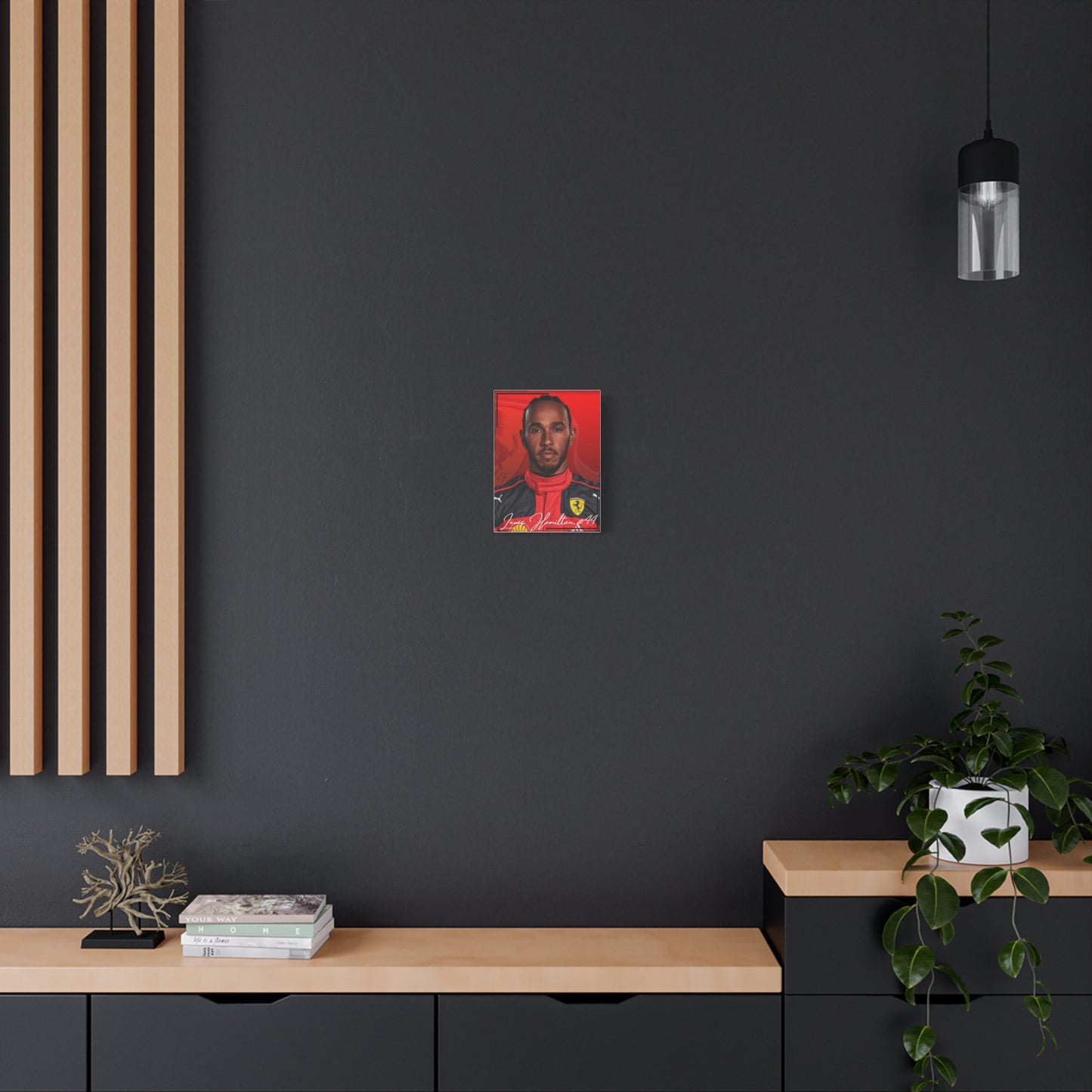 Canvas Print, Lewis Hamilton Headshot Ferrari 2025