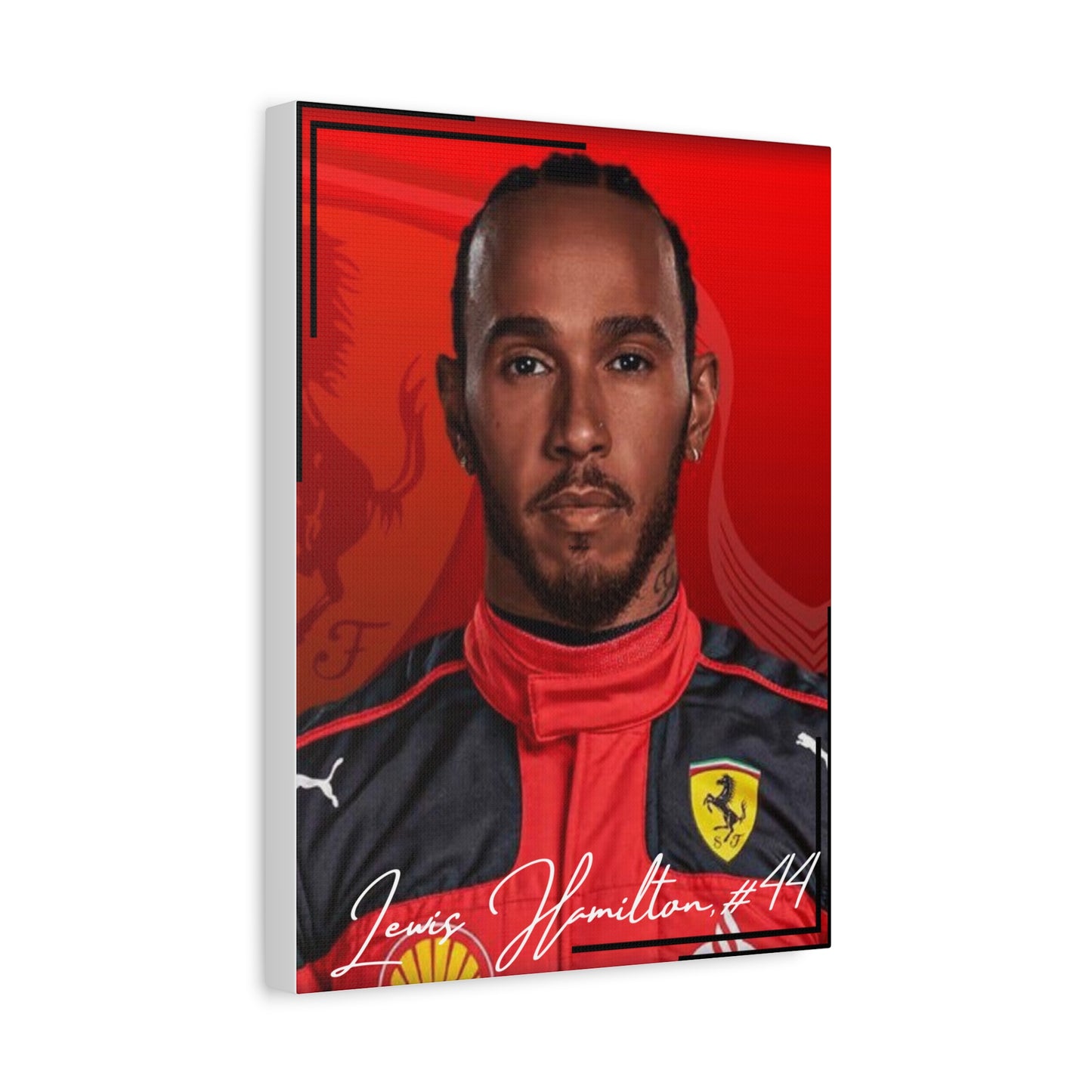 Canvas Print, Lewis Hamilton Headshot Ferrari 2025