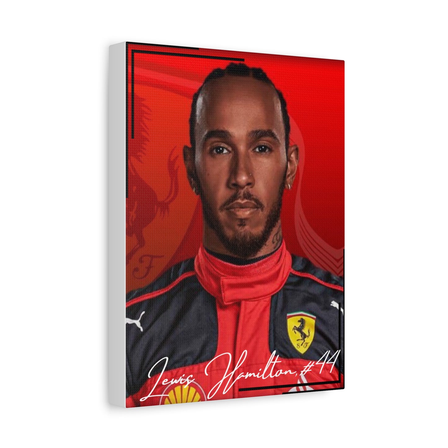 Canvas Print, Lewis Hamilton Headshot Ferrari 2025