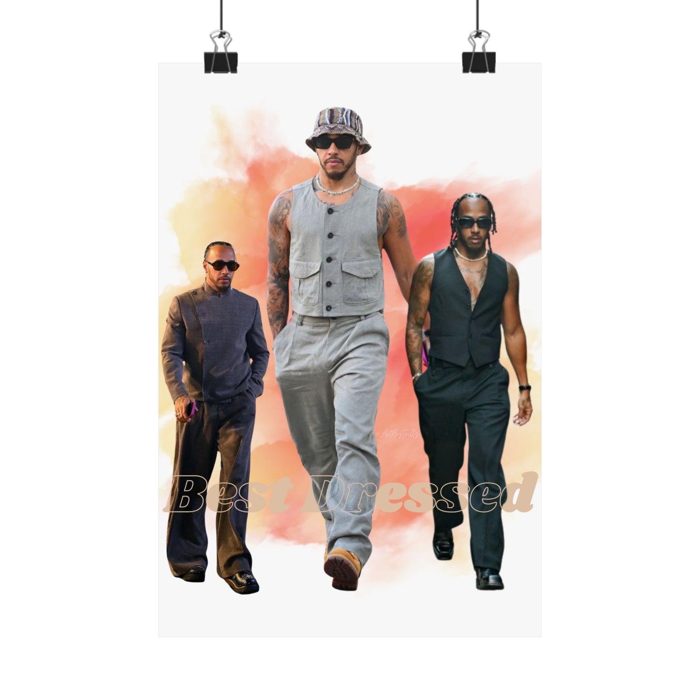 Poster Print, Lewis Hamilton Fan Art