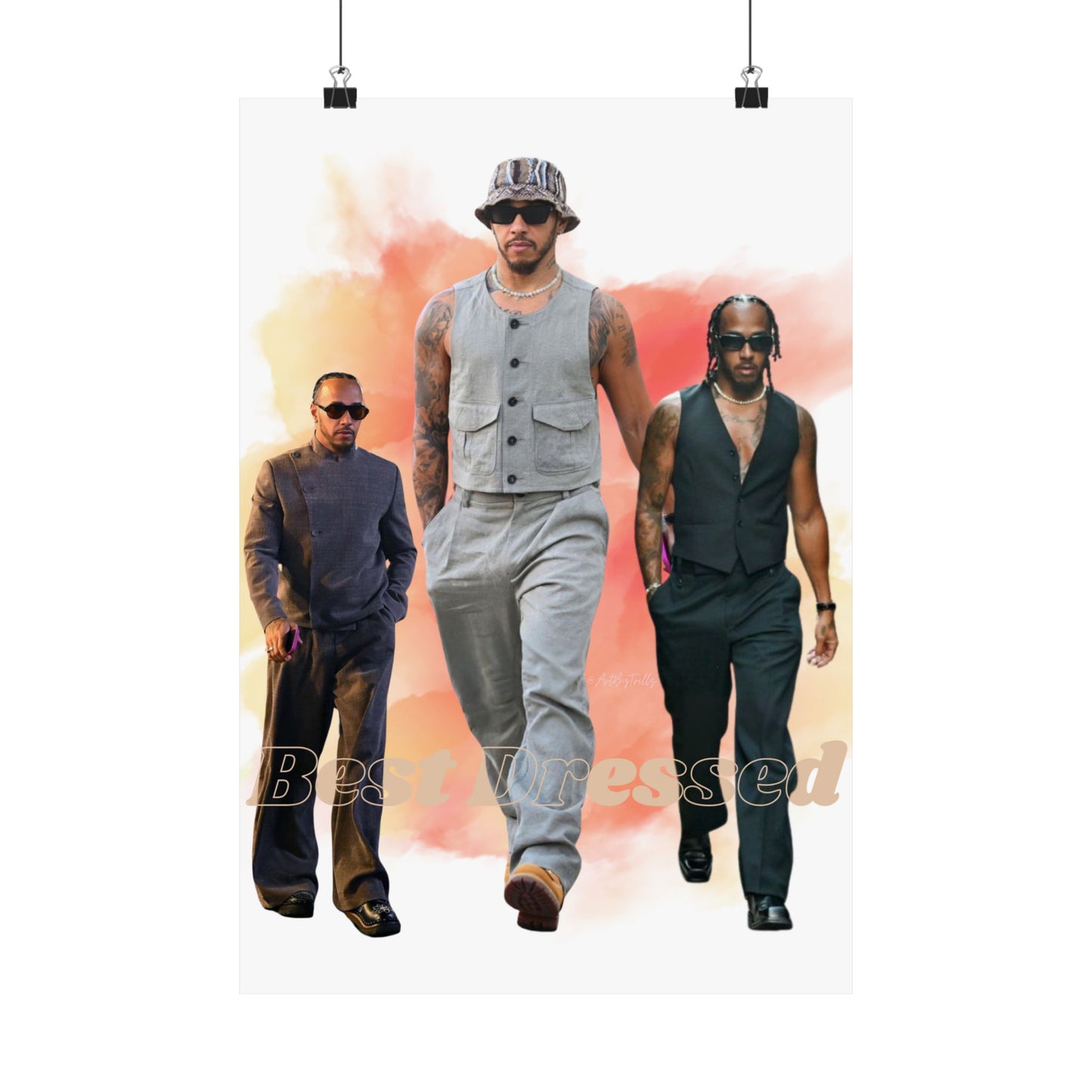 Poster Print, Lewis Hamilton Fan Art