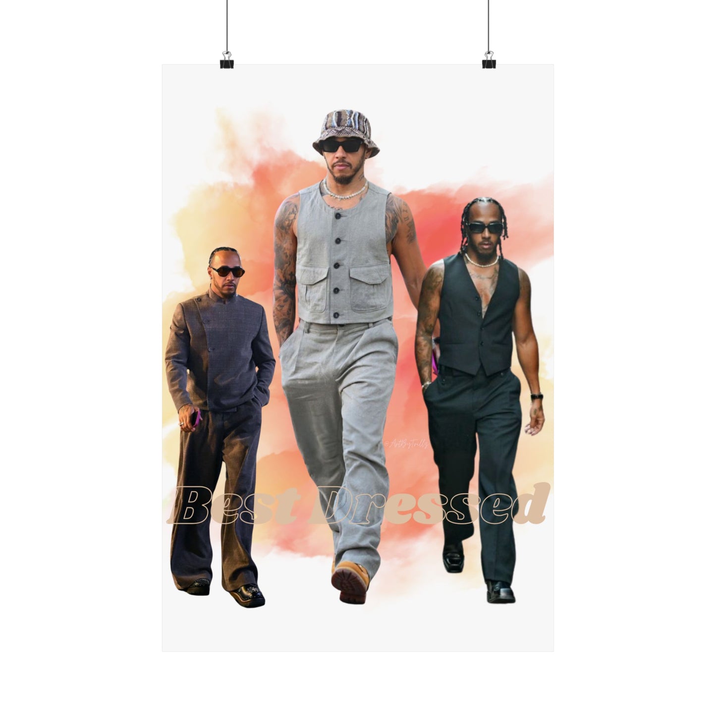 Poster Print, Lewis Hamilton Fan Art