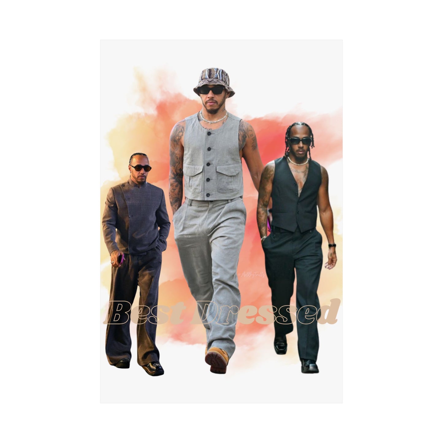 Poster Print, Lewis Hamilton Fan Art