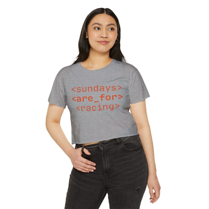 Sundays Are For Racing Crop Top