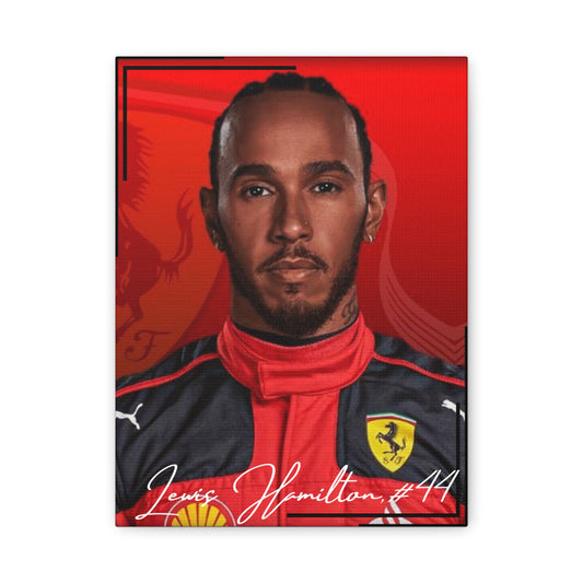 Canvas Print, Lewis Hamilton Headshot Ferrari 2025