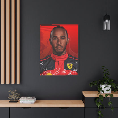 Canvas Print, Lewis Hamilton Headshot Ferrari 2025