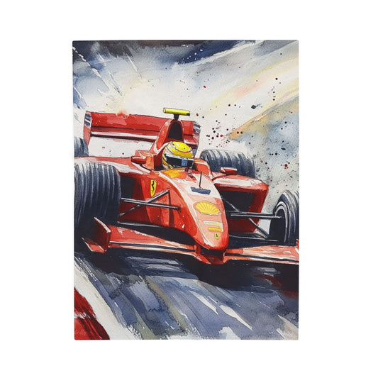 Watercolor F1 Race Car Blanket