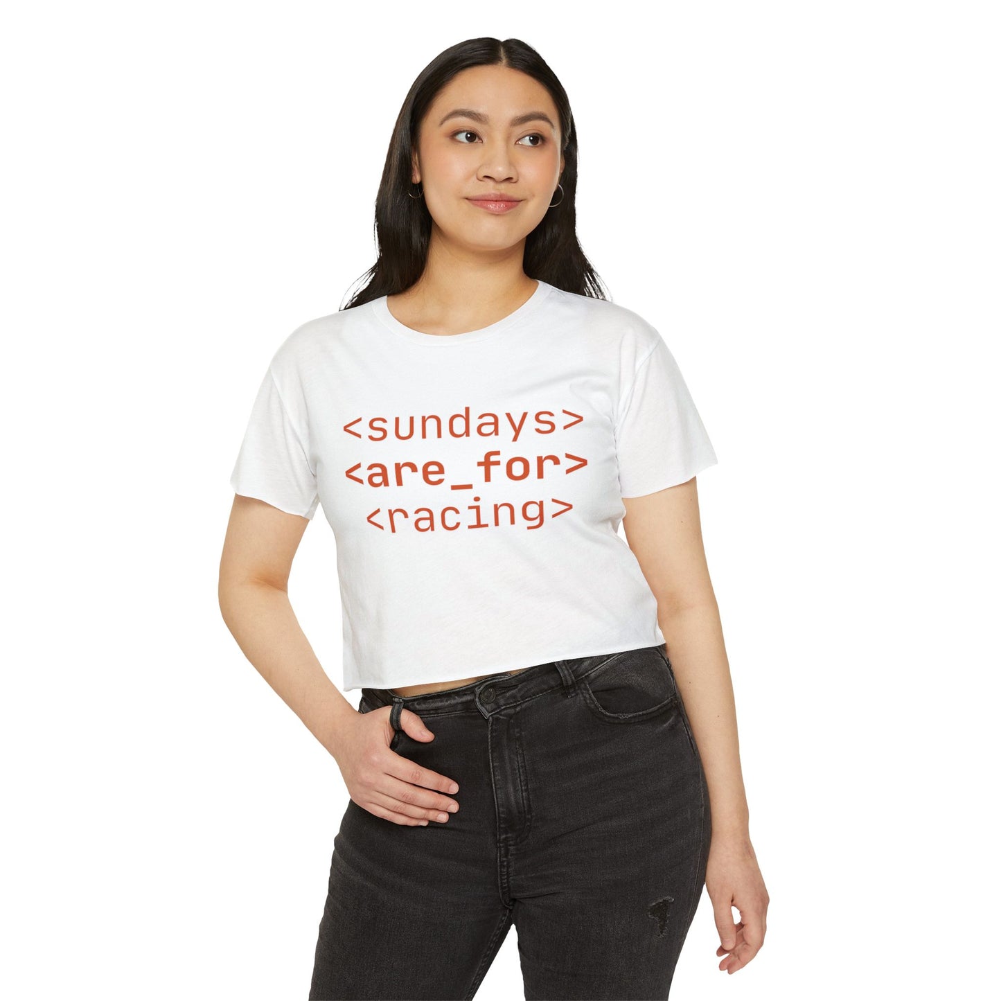 Sundays Are For Racing Crop Top