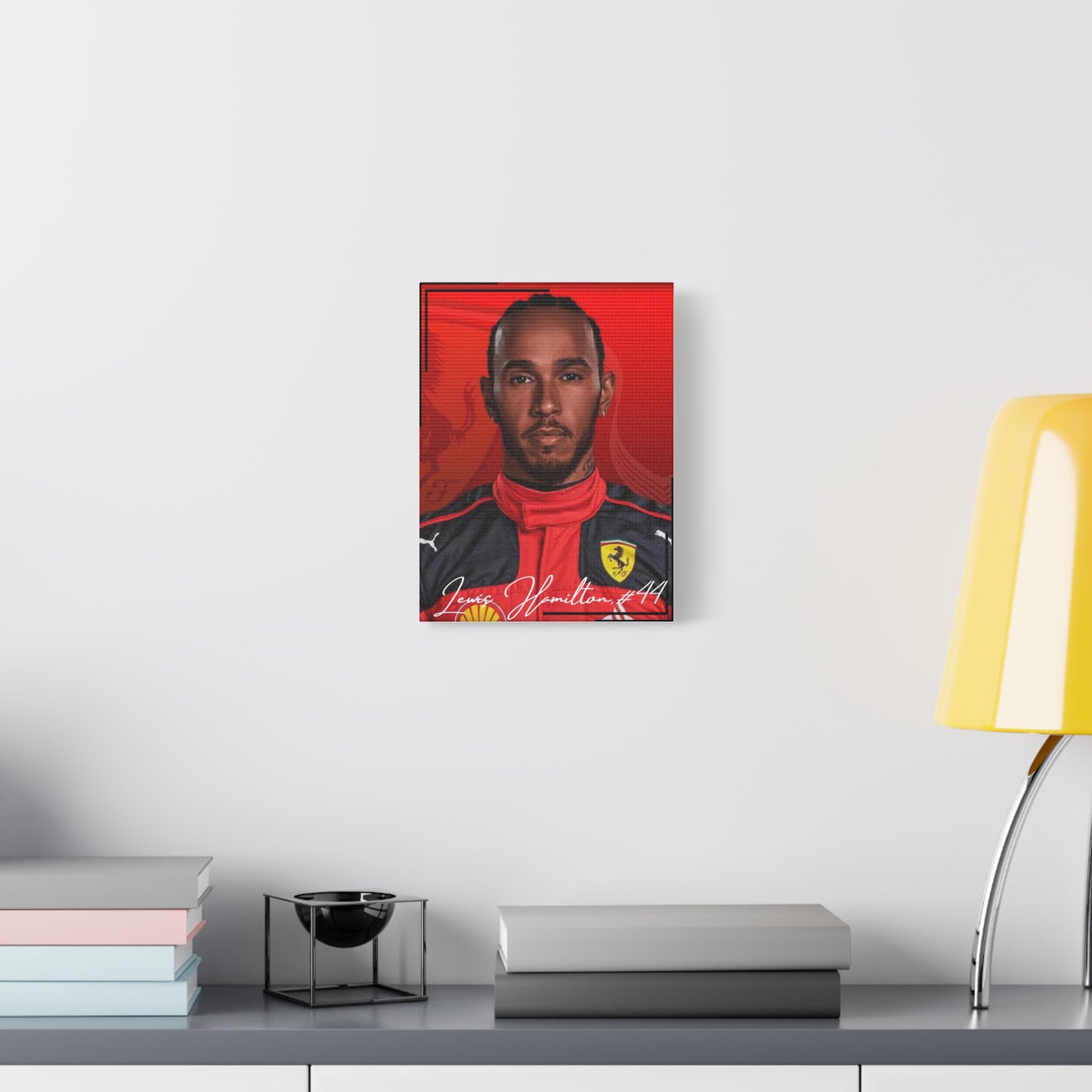 Canvas Print, Lewis Hamilton Headshot Ferrari 2025