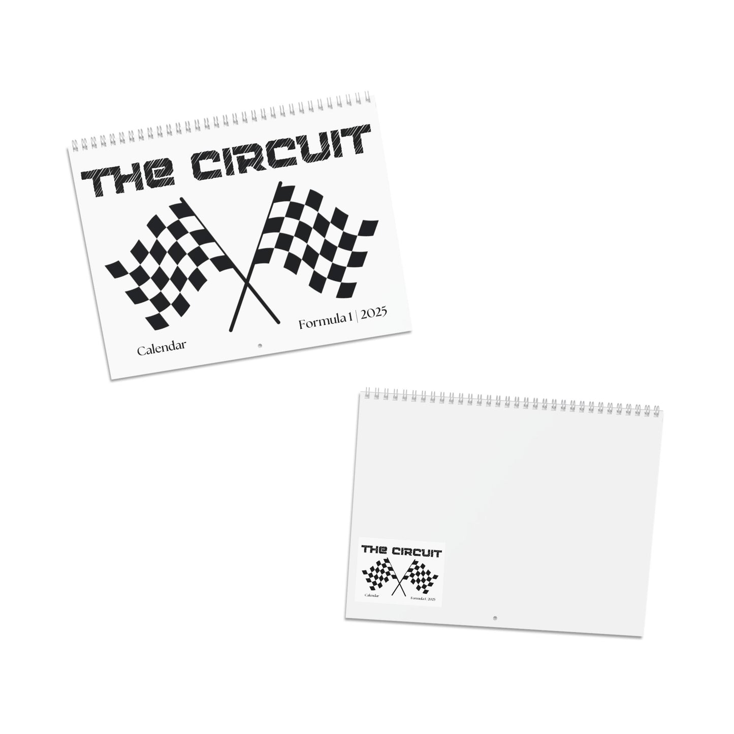 Wall Calendar 2025 Formula One Minimalist Circuit Track Outline Design