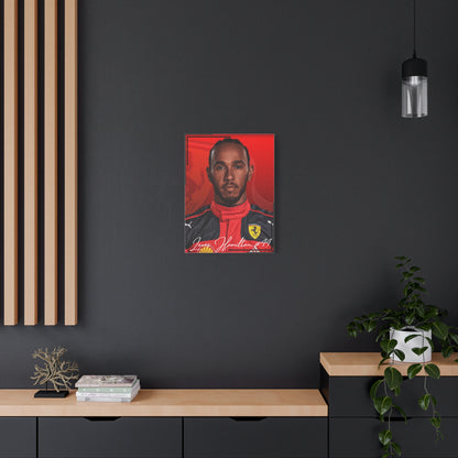 Canvas Print, Lewis Hamilton Headshot Ferrari 2025